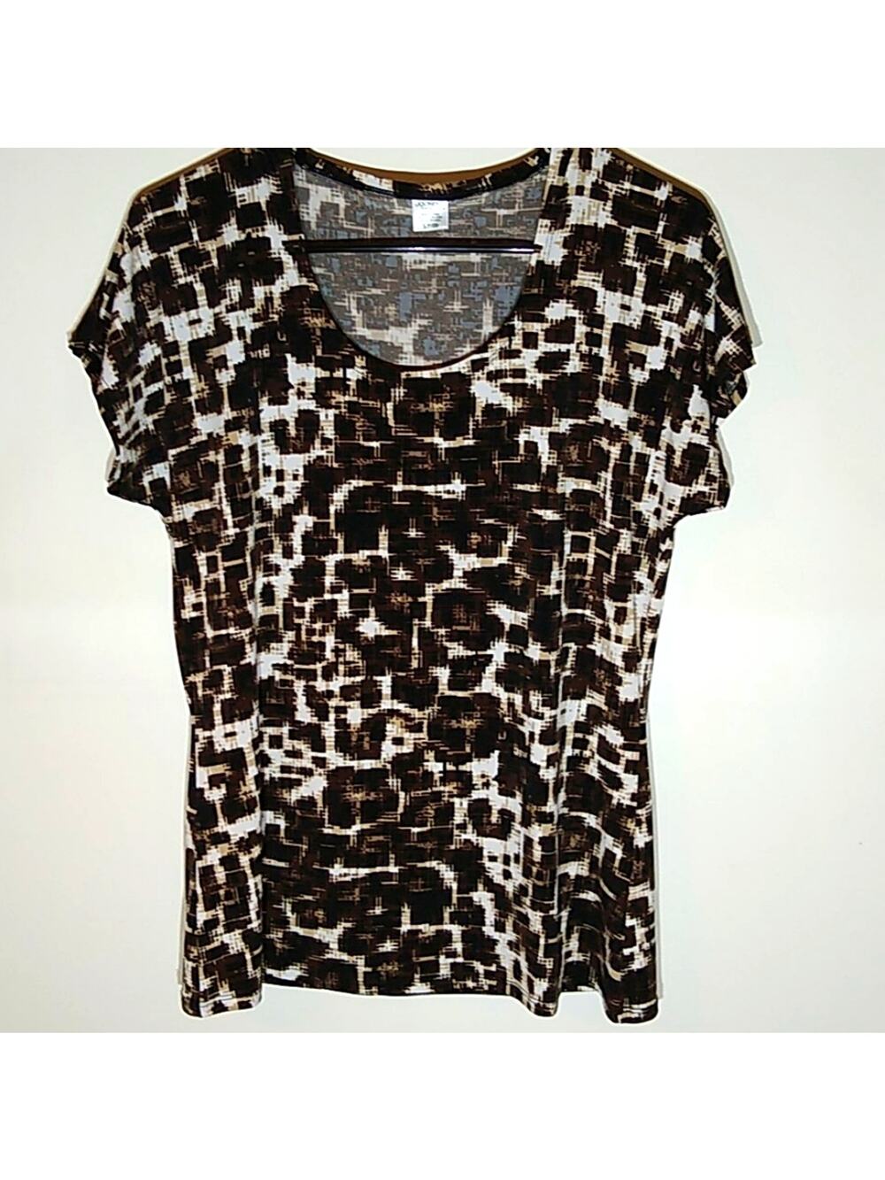 Jockey Women's black white brown Cap Sleeve Blouse. S/P ,Stretchy, Office